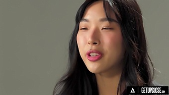 Intimate View Of Brunette Elle Lee'S Orgasmic Experience: A Solo Masturbation Session